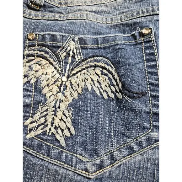 HIPSTAR Jeans Women's 36x31 Blue Medium Wash Boot Cut Flare Denim Jeans - Picture 15 of 15